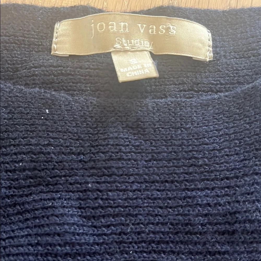 Joan Vass Black Knit Top - Picture 2 of 3